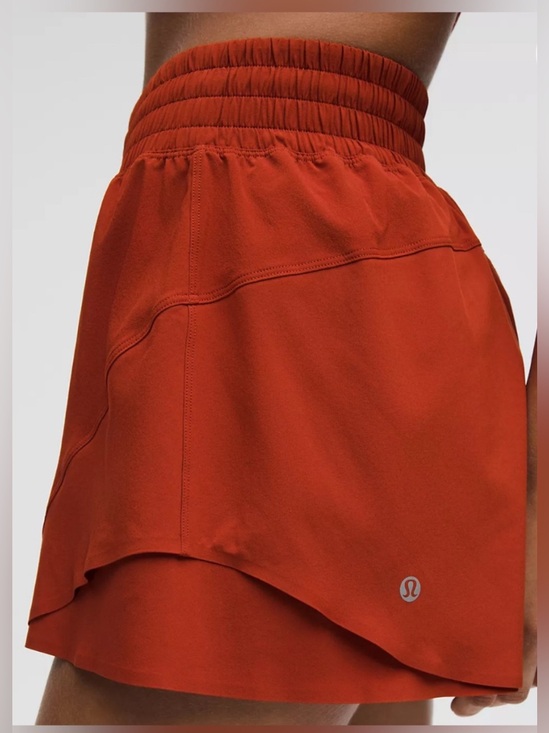lululemon athletica Dresses & Skirts - Lululemon Find Your Pace High Rise Running Shorts Rust Orange XXS NWT